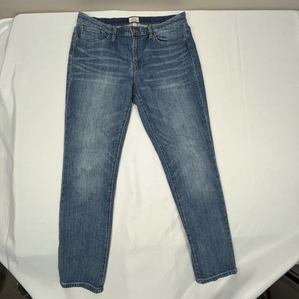 J. Crew Slim Boyfriend Jeans Womens 31T Blue‎ Medium Wash Relaxed Slim Straight